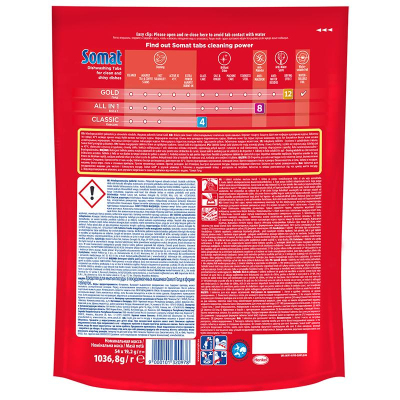 Таблетки для ПММ SOMAT Gold дойпак 54шт