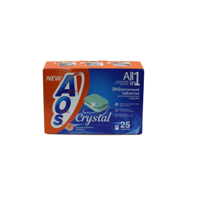 Таблетки для посудомоечных машин АПМ AOS Crystal 25шт/уп