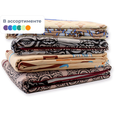 Постельное белье 1 сп бязь 125гр/м2(1навол.60х60),ассорти