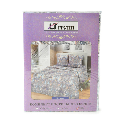 Постельное белье 1,5сп бязь 125гр/м2 (нав.50х70 2шт.), Летиция