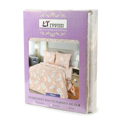 Постельное белье 1,5сп бязь 125гр/м2 (нав.50х70 2шт.), Перья