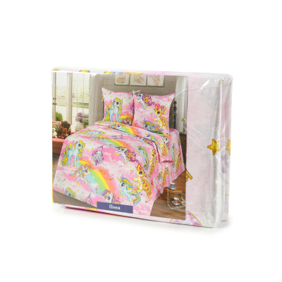 Постельное белье Ясли, бязь(под.110х147, пр.110х150, нав.40х60 1шт), Пони