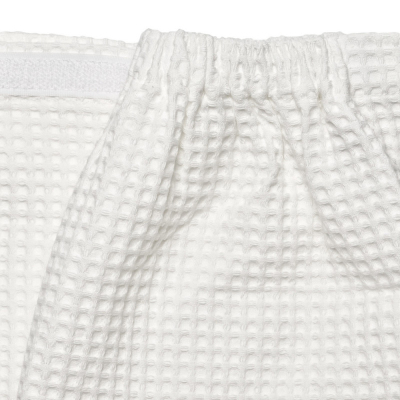 Набор для сауны вафельный 220гр/м2 2 предмета (мужской, белый)