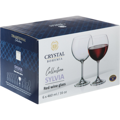 Набор бокалов для красного вина SYLVIA, 460 мл 6 шт