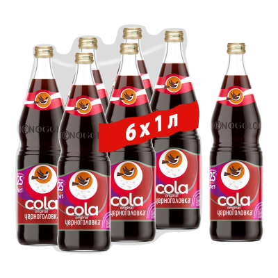 Напиток Лимонад Черноголовка Кола 1л ст/б 6шт/уп