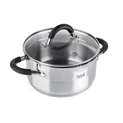Кастрюля с крышкой TalleR, нерж. сталь, d=20см, 3,1л (TR-17193)