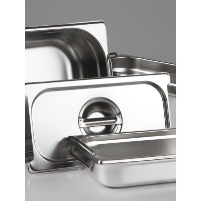 Гастроемкость LUXSTAHL нерж.сталь, GN 1/2, 32,7х26,5х6,5см, (га009)