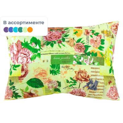 Подушка 50х70 см Эконом (иск.леб.пух/лавсан ПЭ 100%), ассорти