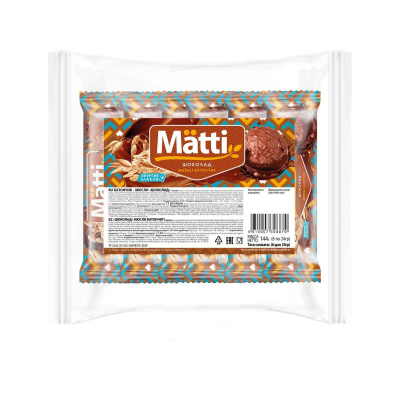 Батончик мюсли Matti шоколад, 24гх6шт/уп