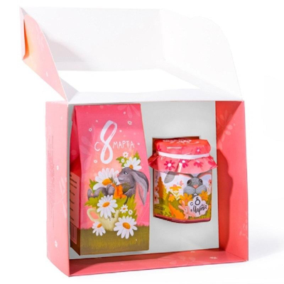Мед и чай Подарочный набор из 2 продуктов С 8 марта