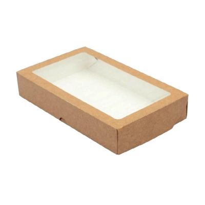 Упаковка бум. OSQ TABOX 1000 197/201х120/122х40мм,крафт с окн,(200шт/уп)