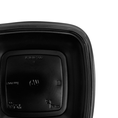 Контейнер ПП К-1616. 160х160х45мм. 500мл черный. 450шт/уп