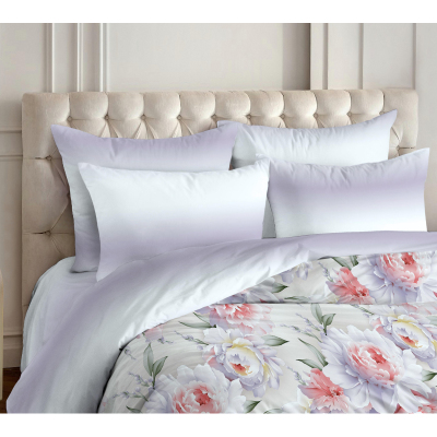 Постельное белье Евро, поплин 110г/м2, (нав.50х70-2шт) Пломбир