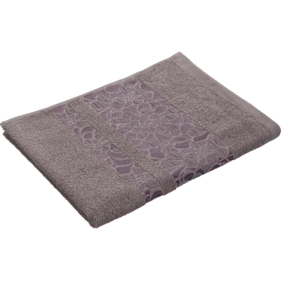 Полотенце махровое Solo Пион 70x135 серый, 420 г/м2