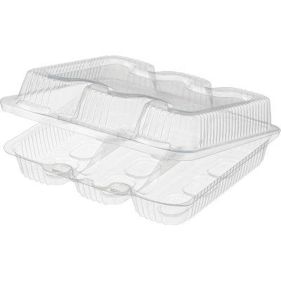 Контейнер ПЭТ д/эклер. ПР-К-28С3,(160х150х50мм,3-секц), прозр.,320шт/уп