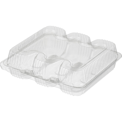 Контейнер ПЭТ д/эклер. ПР-К-28С3,(160х150х50мм,3-секц), прозр.,320шт/уп