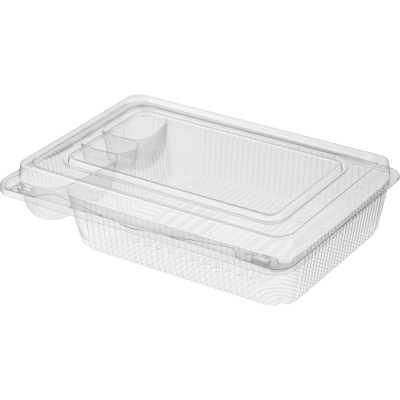 Контейнер ПЭТ ПР-К-25С4А,(265х193х68мм,4-секц), с крыш.,220шт/уп