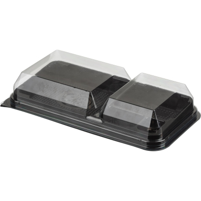 Контейнер ПЭТ ПР-С-2513Д С4,(250х130х26,5мм,4-секц), черн.,280шт/уп