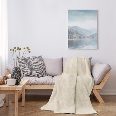 Плед VR 180x190cм, жаккард,льняной 33, (734330)