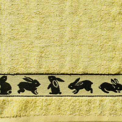 Набор полотенец махр 30х60см-5шт., 400г/м2 KITCHEN ZAYCHATA желтый, 6177441