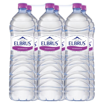 Вода минеральная Эльбрус природная столовая питьевая негаз 1,5л 6шт/уп