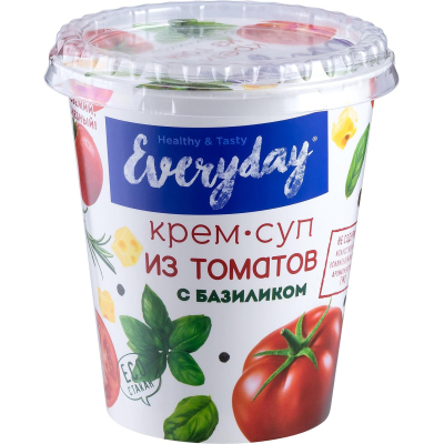 Суп EVERYDAY Крем-суп из томатов с базиликом 36гx12шт/уп