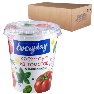 Суп EVERYDAY Крем-суп из томатов с базиликом 36гx12шт/уп