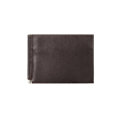 Зажим для купюр с карманами для карт, нат. кожа, 12х8,6см, Z.9.LG. коричневый