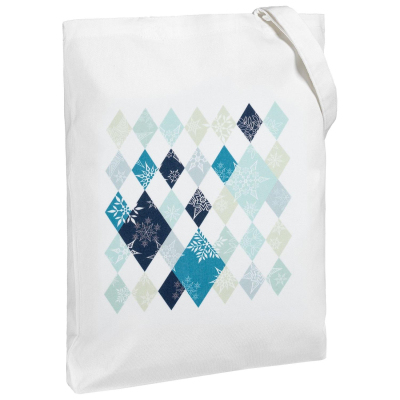 Сумка для покупок холщовая "Ромбо. Первый снег", белая, 71901.60