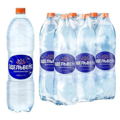 Вода минеральная Эдельвейс природная лечеб-столов пит газ 1,5л ПЭТ 6шт/уп