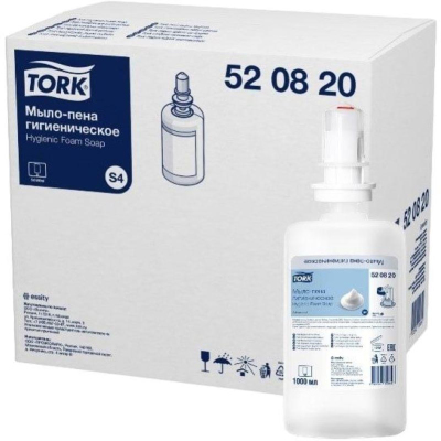 Картридж с жидким мылом Tork S4 Ультра-мягкое пена без запаха 1л.520820