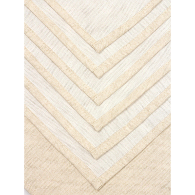 Салфетка 32х32см (к-т 6шт.), рогожка, 160г/м2, Рант бежевый