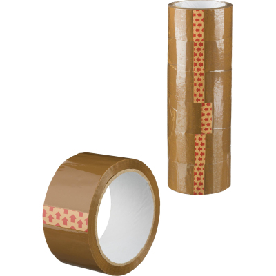 Клейкая лента упаковочная 48мм х 55м 43мкм коричневая 6 шт/уп