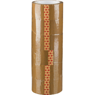 Клейкая лента упаковочная 48мм х 55м 43мкм коричневая 6 шт/уп