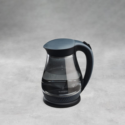 Чайник электрический SCARLETT SC-EK27G82, стекло, 2200Вт, 1.7л, черный