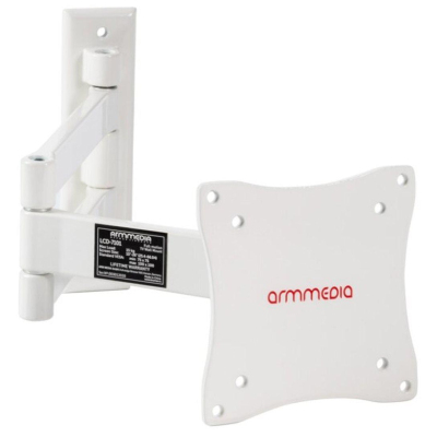 Кронштейн Arm Media LCD-7101, TV 10-28, настенный, наклонно-поворотный, бел