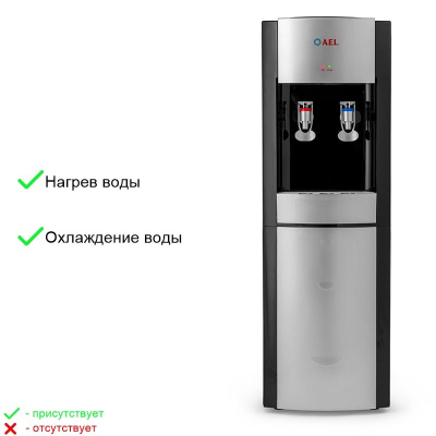 Кулер для воды AEL LD-AEL-28c black/silver напольный электронное охлаждение