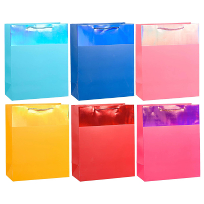 Пакет подарочный плотный,однотонный цветной/ассорти/18x23x10 см,МС-5621