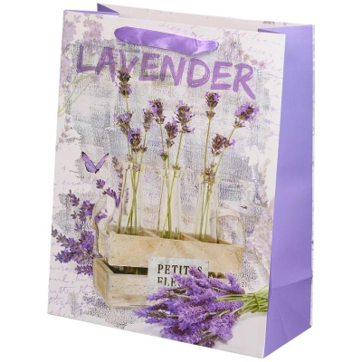 Пакет подарочный ЛАВАНДА;плотный,цвет.с рис./ассорти/26x32x11,5см,МС-5634