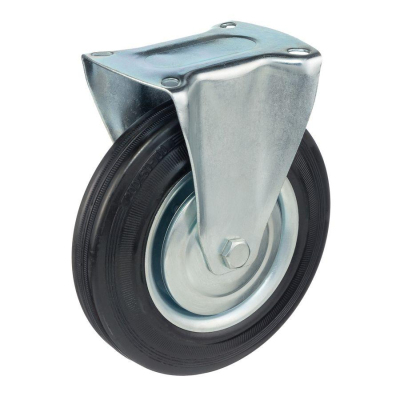 Колесо неповоротное Стелла-техник 4002-200 д.200мм,г/п 185кг,резина,металл