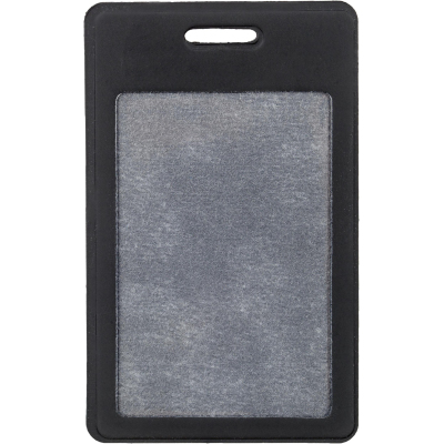 Бейдж Attache 104x63мм вертикальный Готика из экокожи, черный EK-3V-1P