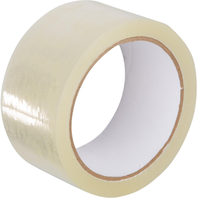 Клейкая лента упаковочная 48ммх66мх38мкм, прозрачная, 6 шт/уп