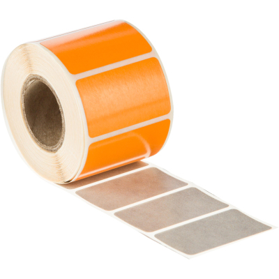 Термоэтикетки ТОП 37х22, 500шт/рул, вт.25, оран, чер.клей,7 рул/уп (спайка)