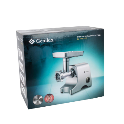 Мясорубка GEMLUX  GL-MG500SS, 2 скорости + реверс, 2,7 кг/мин
