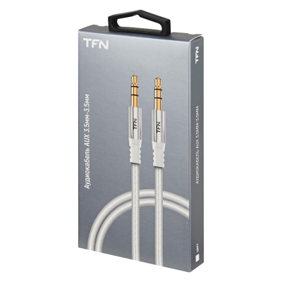 Кабель AUX, TFN FORZA, 1.0м. серебро (TFN, TFN-CFZAUXMET1MSL)