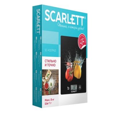 Весы кухонные SCARLETT SC-KS57P63, 8кг, перцы