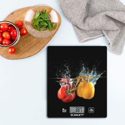 Весы кухонные SCARLETT SC-KS57P63, 8кг, перцы