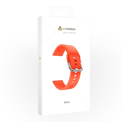 Ремешок для часов 20 mm, силикон, LYAMBDA AVIOR, оран, DSJ-11-03T-20-OR