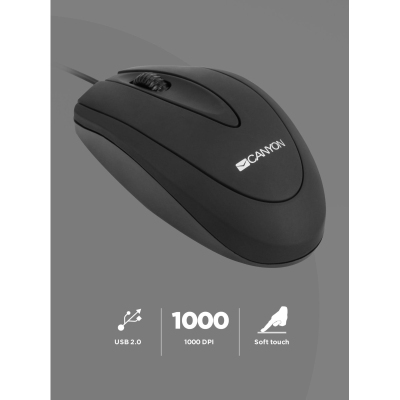 Мышь компьютерная Canyon CNE-CMS1 Проводная