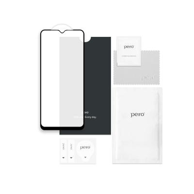 Защитное стекло PERO Full Glue для Realme C35, черный